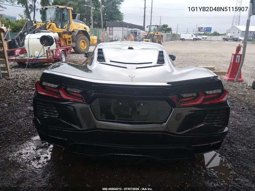 2022 Chevrolet Corvette Stingray Rwd 2Lt VIN: 1G1YB2D48N5115907 Lot: 45564213