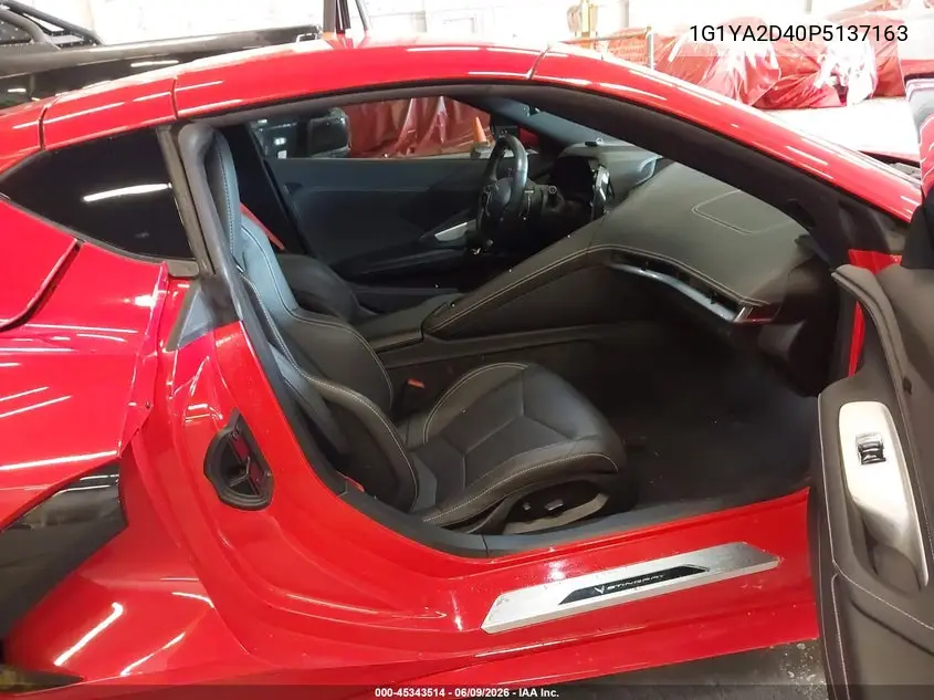 2023 Chevrolet Corvette Stingray Rwd 1Lt VIN: 1G1YA2D40P5137163 Lot: 45343514