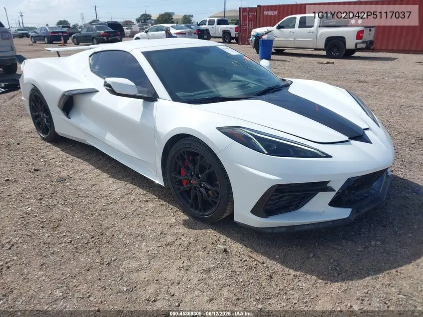 2023 Chevrolet Corvette Stingray Rwd 3Lt VIN: 1G1YC2D42P5117037 Lot: 45369305