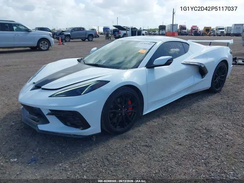 2023 Chevrolet Corvette Stingray Rwd 3Lt VIN: 1G1YC2D42P5117037 Lot: 45369305
