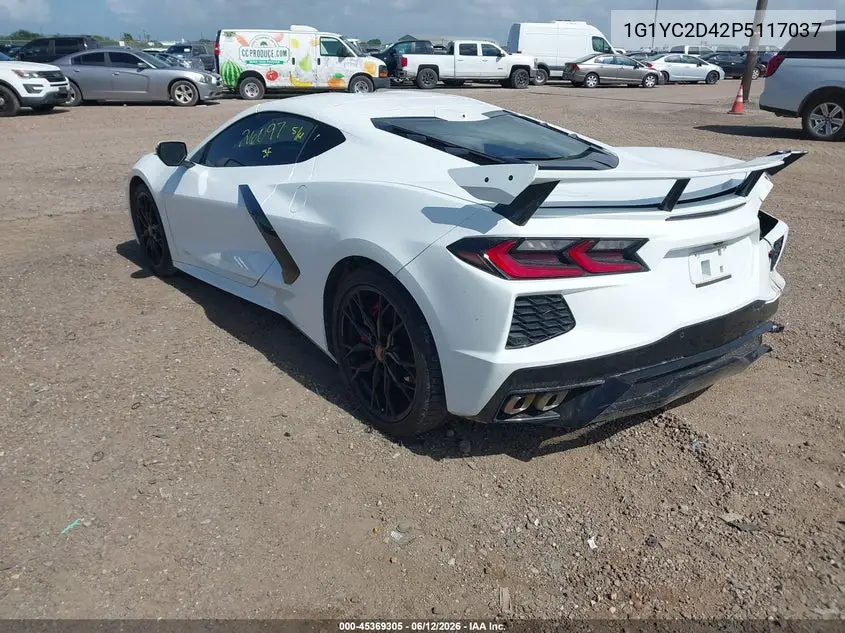 2023 Chevrolet Corvette Stingray Rwd 3Lt VIN: 1G1YC2D42P5117037 Lot: 45369305