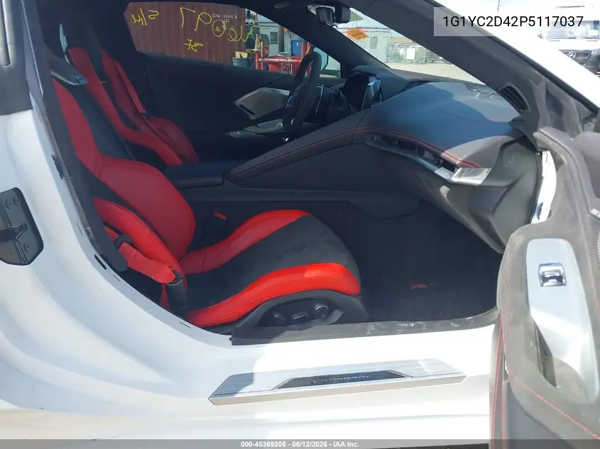 2023 Chevrolet Corvette Stingray Rwd 3Lt VIN: 1G1YC2D42P5117037 Lot: 45369305