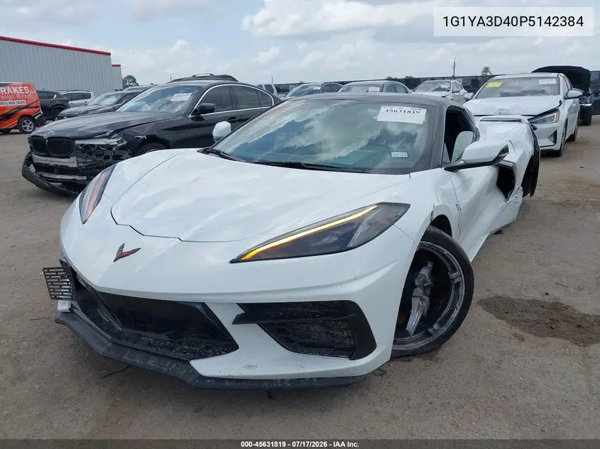 2023 Chevrolet Corvette Stingray Rwd 1Lt VIN: 1G1YA3D40P5142384 Lot: 45631819