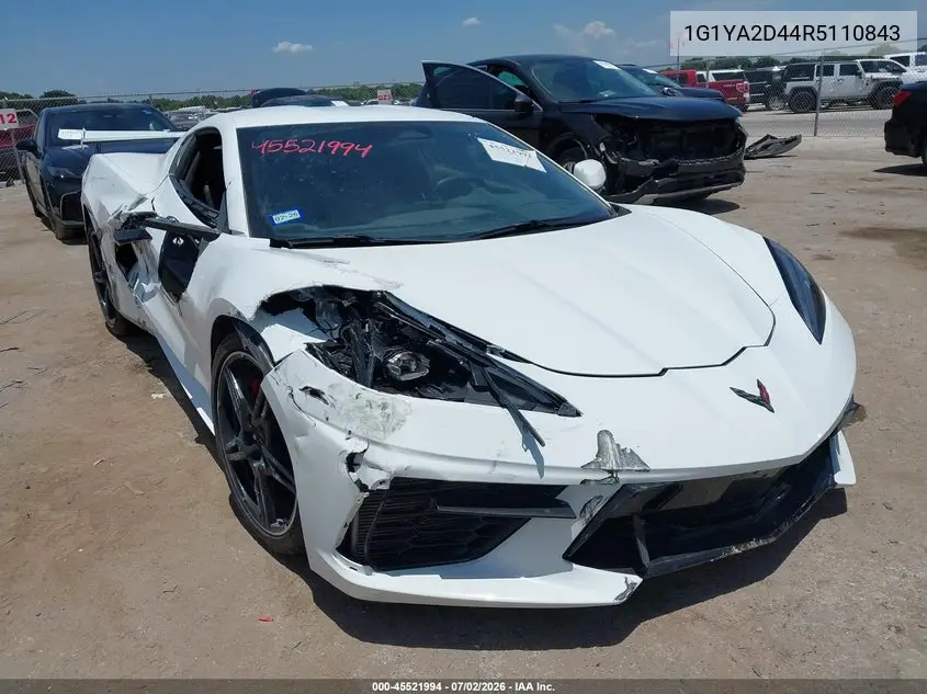 2024 Chevrolet Corvette Stingray Rwd 1Lt VIN: 1G1YA2D44R5110843 Lot: 45521994
