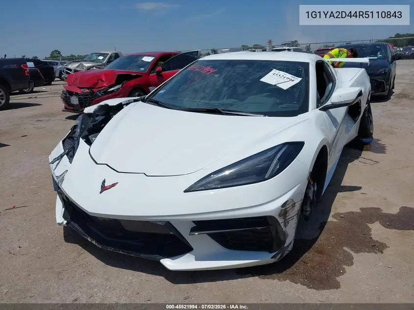 2024 Chevrolet Corvette Stingray Rwd 1Lt VIN: 1G1YA2D44R5110843 Lot: 45521994