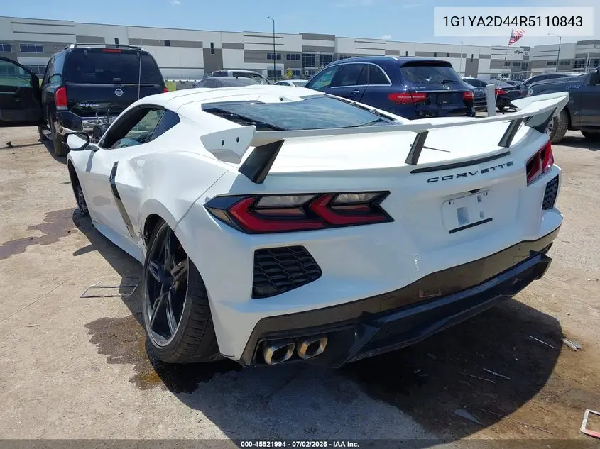 2024 Chevrolet Corvette Stingray Rwd 1Lt VIN: 1G1YA2D44R5110843 Lot: 45521994