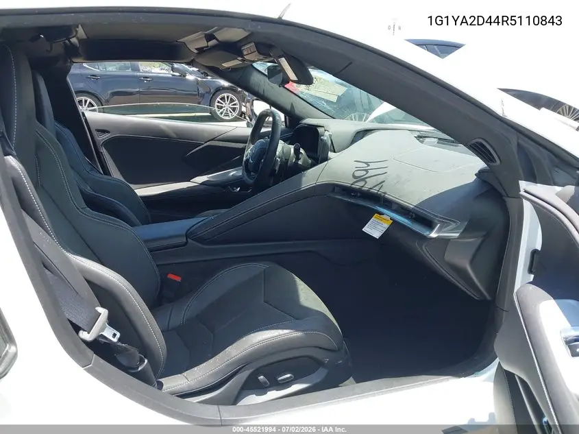 2024 Chevrolet Corvette Stingray Rwd 1Lt VIN: 1G1YA2D44R5110843 Lot: 45521994