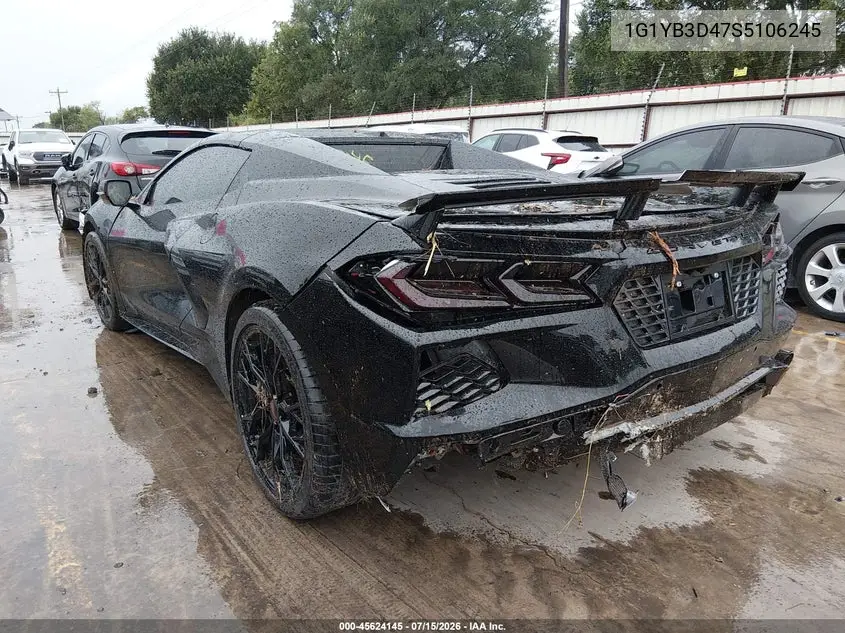2025 Chevrolet Corvette Stingray Rwd 2Lt VIN: 1G1YB3D47S5106245 Lot: 45624145