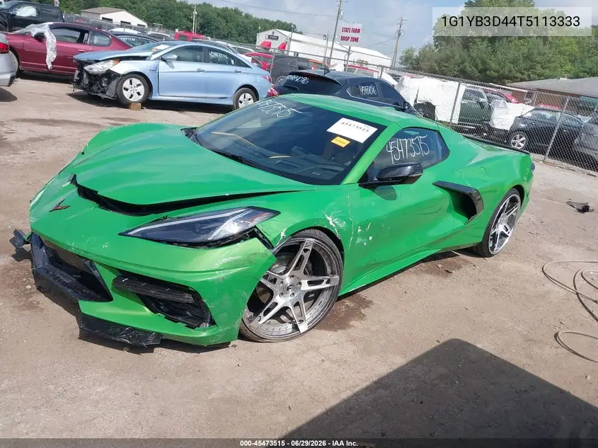 2026 Chevrolet Corvette Stingray , 2Lt, Rwd VIN: 1G1YB3D44T5113333 Lot: 45473515