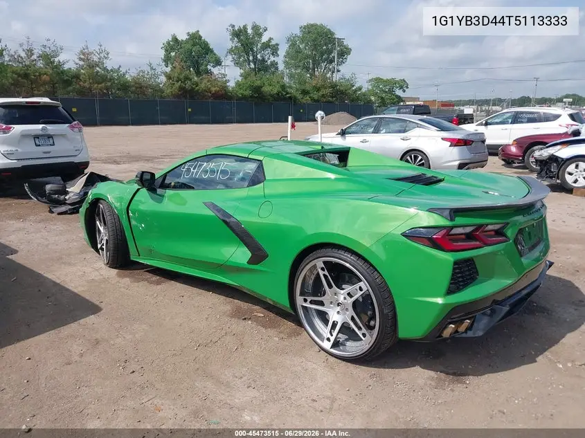 2026 Chevrolet Corvette Stingray , 2Lt, Rwd VIN: 1G1YB3D44T5113333 Lot: 45473515