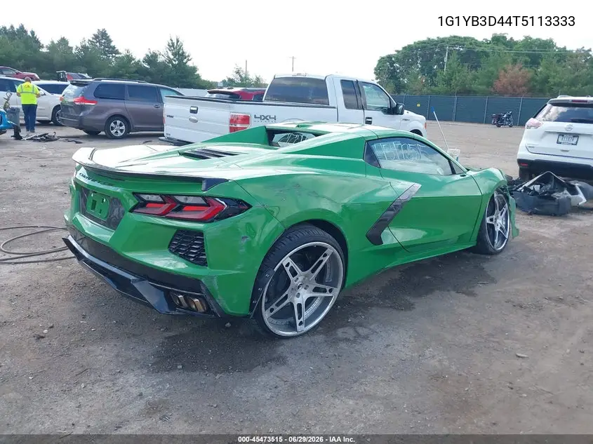 2026 Chevrolet Corvette Stingray , 2Lt, Rwd VIN: 1G1YB3D44T5113333 Lot: 45473515
