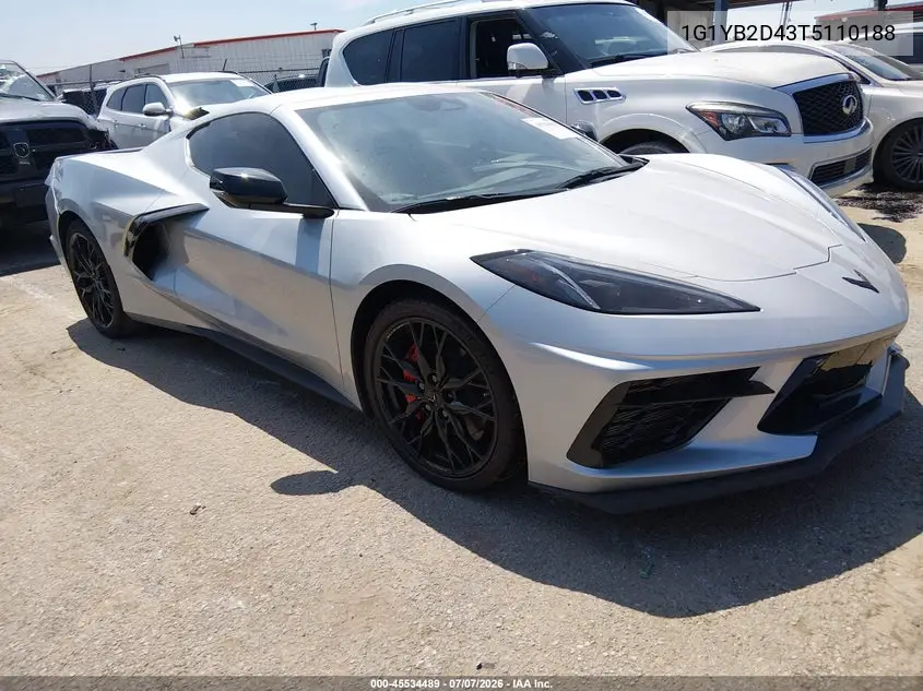 2026 Chevrolet Corvette Stingray , 2Lt, Rwd VIN: 1G1YB2D43T5110188 Lot: 45534489