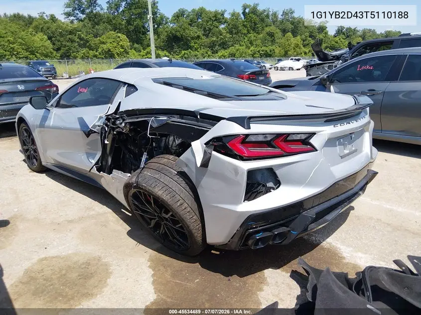 2026 Chevrolet Corvette Stingray , 2Lt, Rwd VIN: 1G1YB2D43T5110188 Lot: 45534489