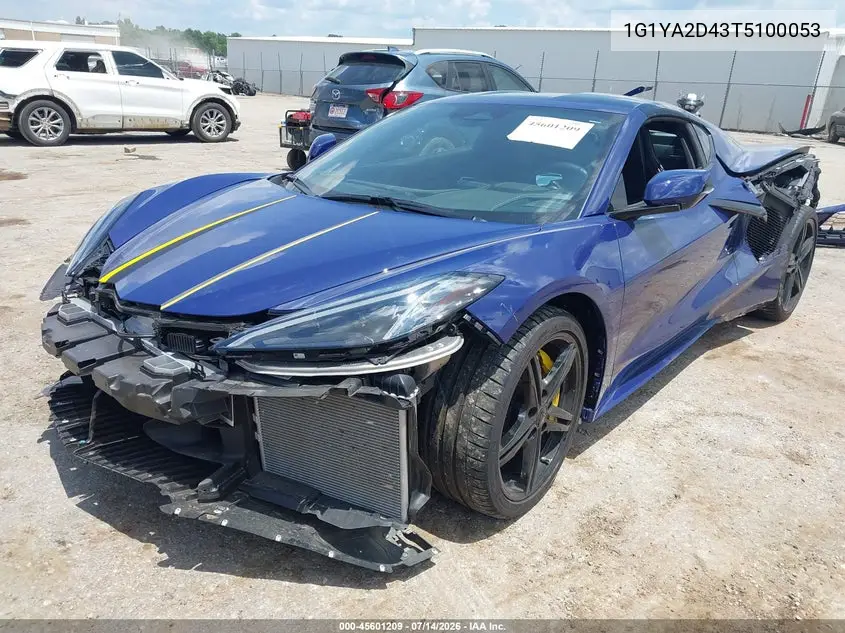 2026 Chevrolet Corvette Stingray , 1Lt, Rwd VIN: 1G1YA2D43T5100053 Lot: 45601209