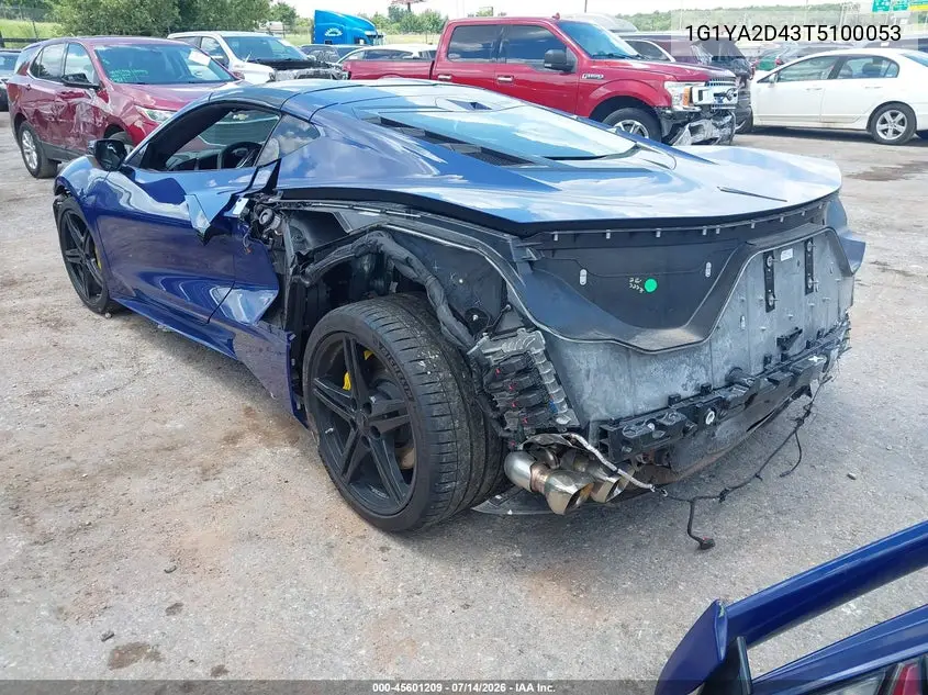 2026 Chevrolet Corvette Stingray , 1Lt, Rwd VIN: 1G1YA2D43T5100053 Lot: 45601209