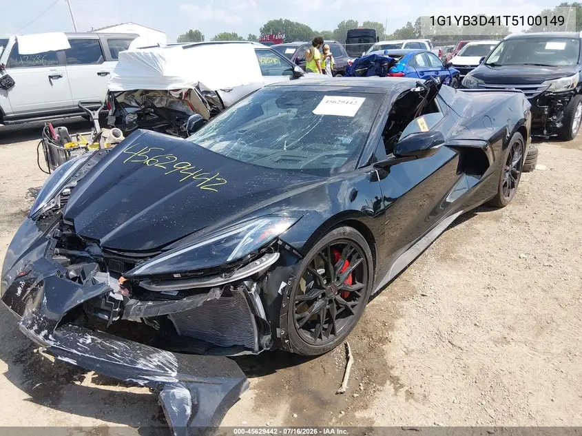 2026 Chevrolet Corvette Stingray , 2Lt, Rwd VIN: 1G1YB3D41T5100149 Lot: 45629442
