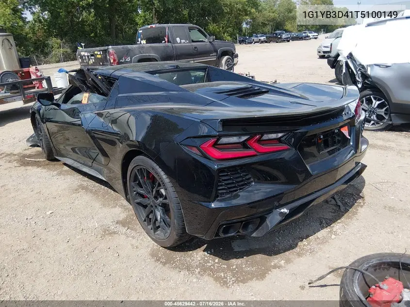 2026 Chevrolet Corvette Stingray , 2Lt, Rwd VIN: 1G1YB3D41T5100149 Lot: 45629442