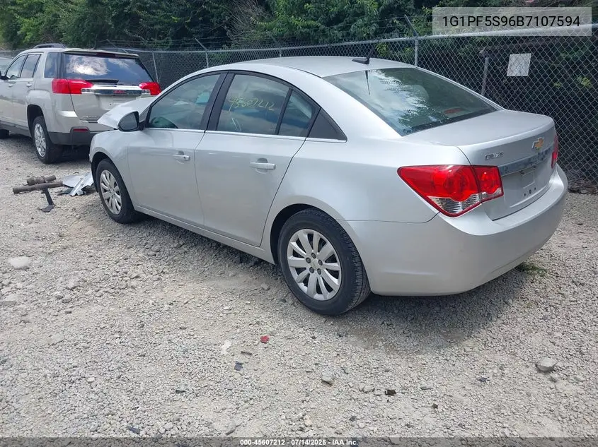 2011 Chevrolet Cruze 1Lt VIN: 1G1PF5S96B7107594 Lot: 45607212