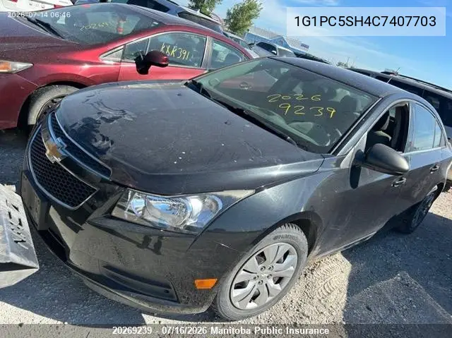2012 Chevrolet Cruze Ls VIN: 1G1PC5SH4C7407703 Lot: 20269239