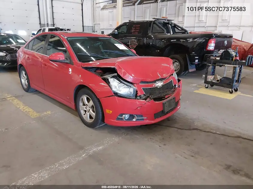 2012 Chevrolet Cruze 1Lt VIN: 1G1PF5SC7C7375583 Lot: 45354918