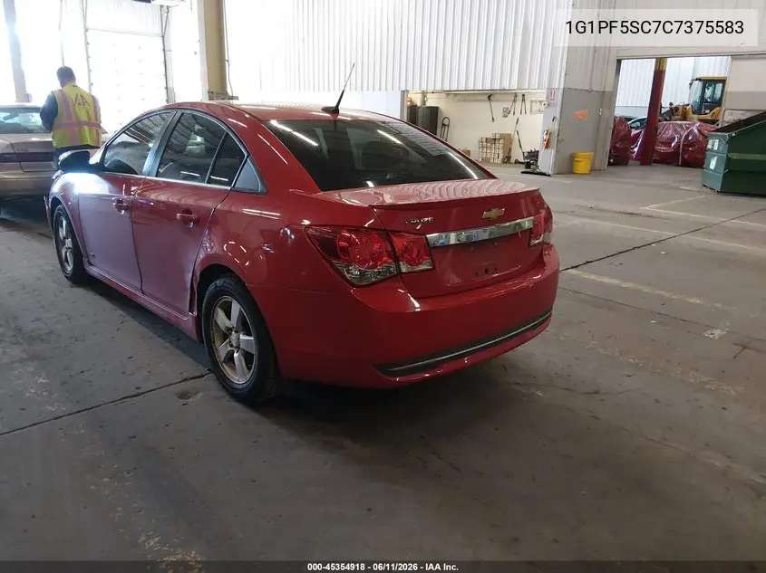 2012 Chevrolet Cruze 1Lt VIN: 1G1PF5SC7C7375583 Lot: 45354918