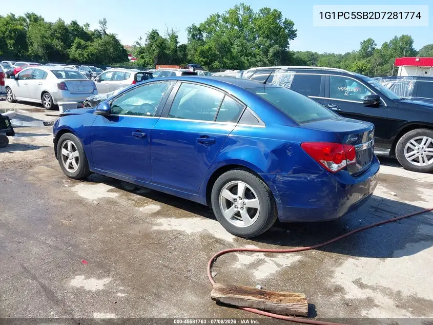 2013 Chevrolet Cruze 1Lt Auto VIN: 1G1PC5SB2D7281774 Lot: 45581763