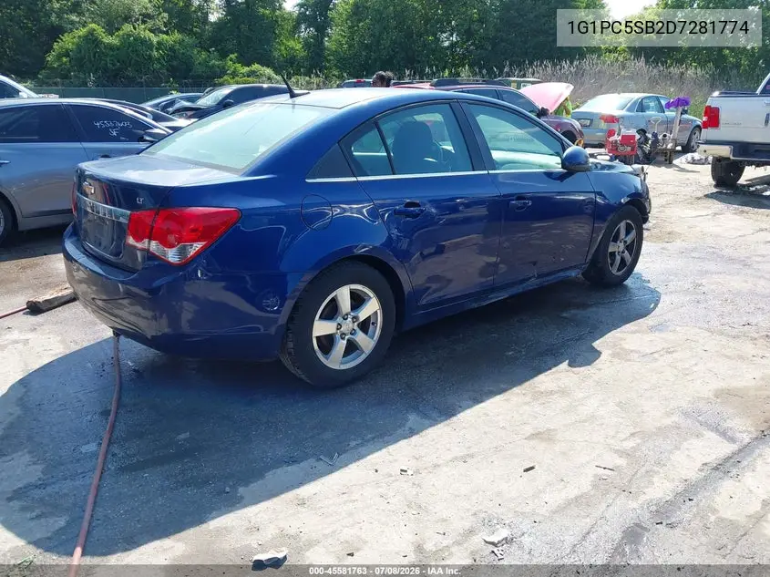 2013 Chevrolet Cruze 1Lt Auto VIN: 1G1PC5SB2D7281774 Lot: 45581763
