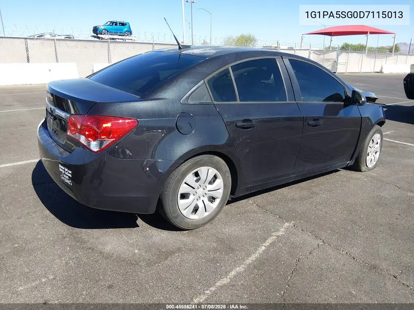 2013 Chevrolet Cruze Ls Auto VIN: 1G1PA5SG0D7115013 Lot: 45586241