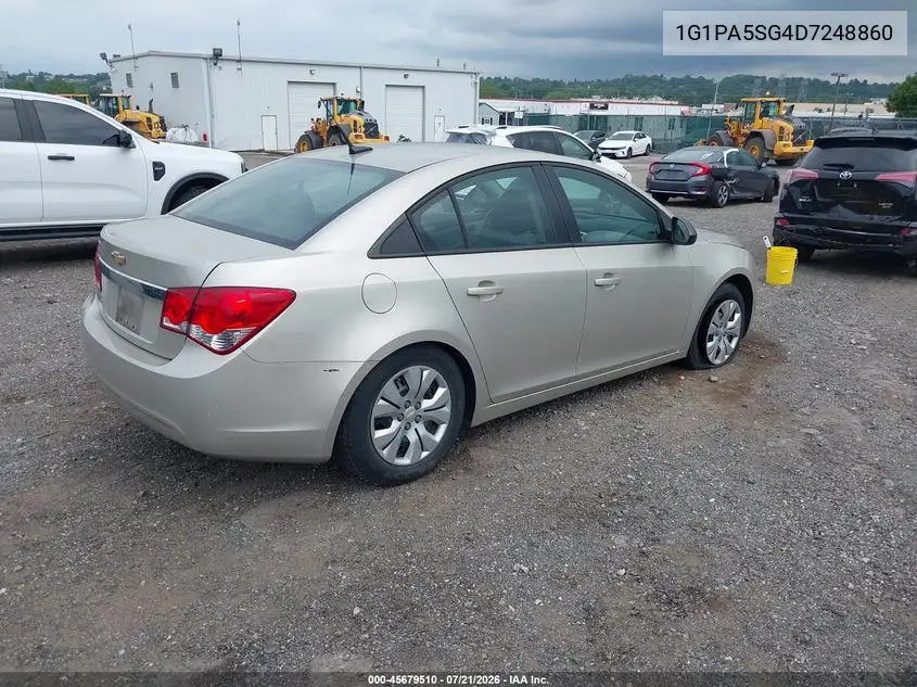 2013 Chevrolet Cruze Ls Auto VIN: 1G1PA5SG4D7248860 Lot: 45679510