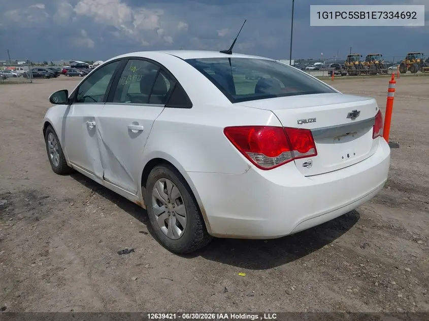 2014 Chevrolet Cruze Lt VIN: 1G1PC5SB1E7334692 Lot: 12639421
