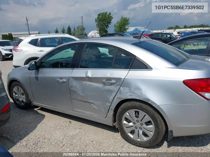 2014 Chevrolet Cruze Lt Turbo VIN: 1G1PC5SB6E7339502 Lot: 20268564