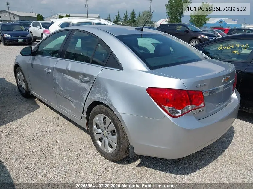2014 Chevrolet Cruze Lt Turbo VIN: 1G1PC5SB6E7339502 Lot: 20268564