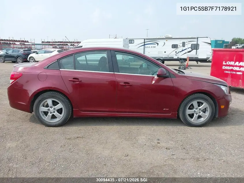 2015 Chevrolet Cruze Lt VIN: 1G1PC5SB7F7178921 Lot: 30094435
