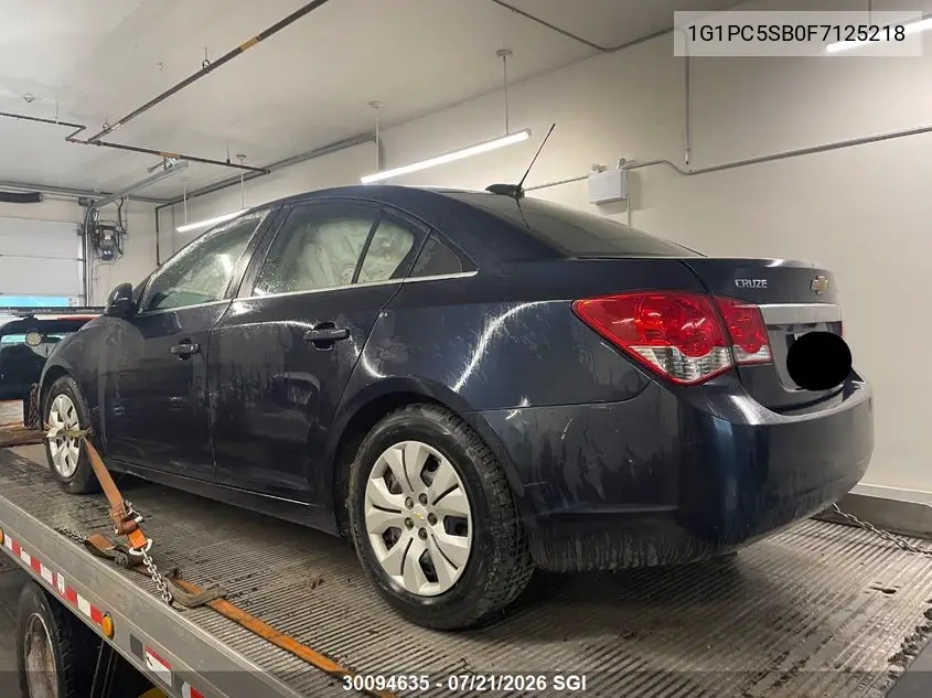 2015 Chevrolet Cruze Lt VIN: 1G1PC5SB0F7125218 Lot: 30094635