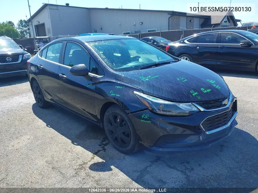 2016 Chevrolet Cruze VIN: 1G1BE5SM5G7280130 Lot: 12642336
