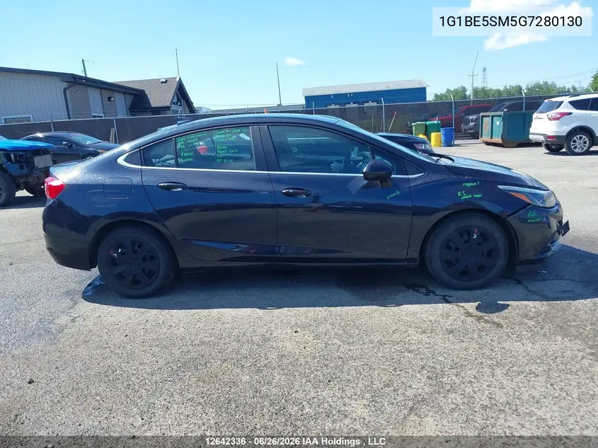 2016 Chevrolet Cruze VIN: 1G1BE5SM5G7280130 Lot: 12642336
