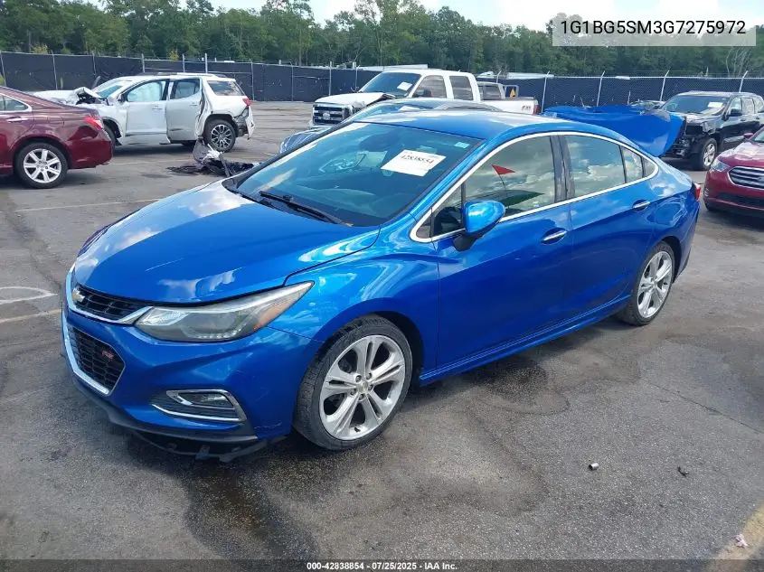 1G1BG5SM3G7275972 2016 Chevrolet Cruze Premier Auto