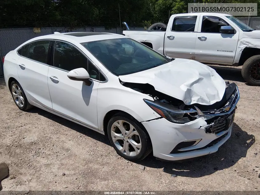2016 Chevrolet Cruze Premier Auto VIN: 1G1BG5SM0G7302125 Lot: 45548944