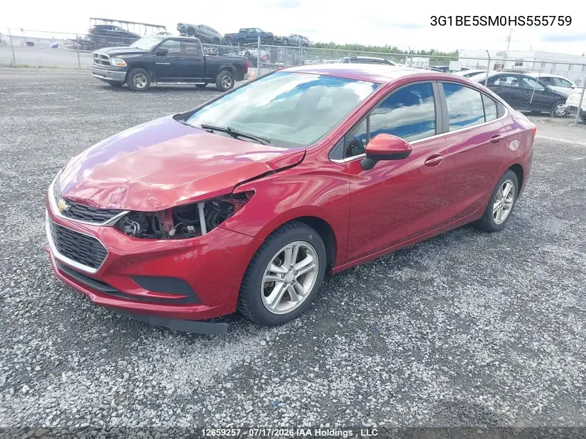 2017 Chevrolet Cruze Lt Auto VIN: 3G1BE5SM0HS555759 Lot: 12659257