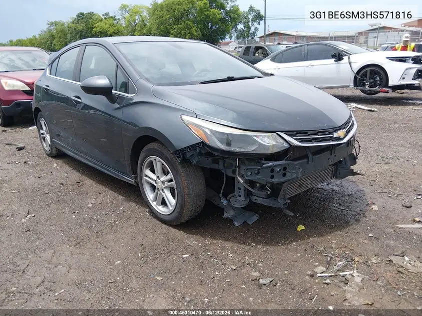 2017 Chevrolet Cruze Lt Auto VIN: 3G1BE6SM3HS571816 Lot: 45310470