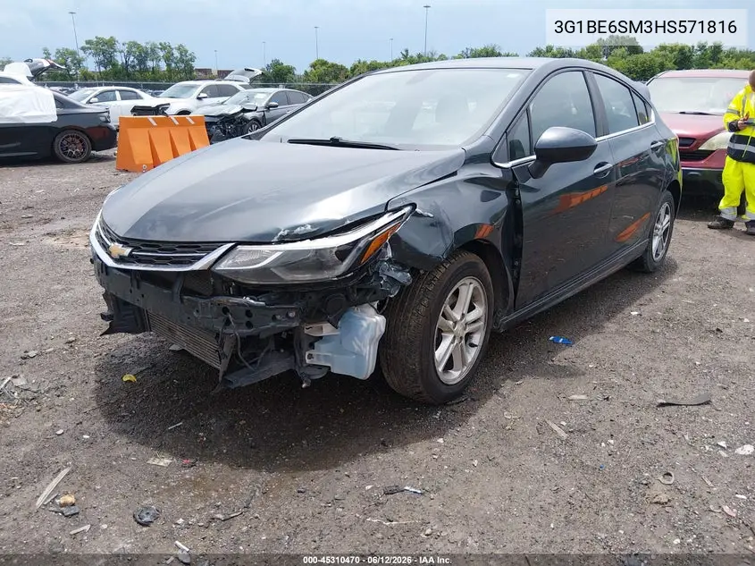 2017 Chevrolet Cruze Lt Auto VIN: 3G1BE6SM3HS571816 Lot: 45310470