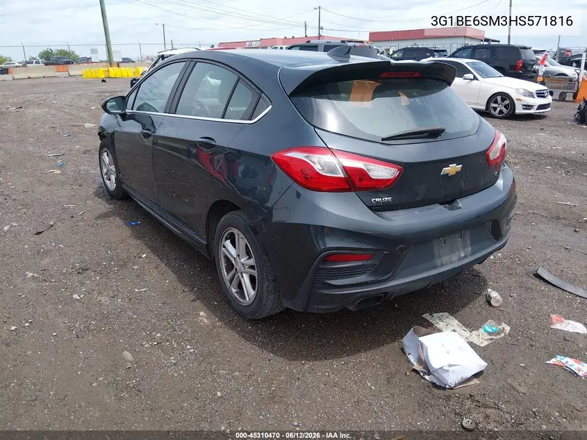 2017 Chevrolet Cruze Lt Auto VIN: 3G1BE6SM3HS571816 Lot: 45310470