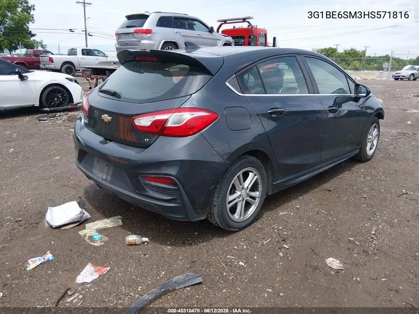 2017 Chevrolet Cruze Lt Auto VIN: 3G1BE6SM3HS571816 Lot: 45310470