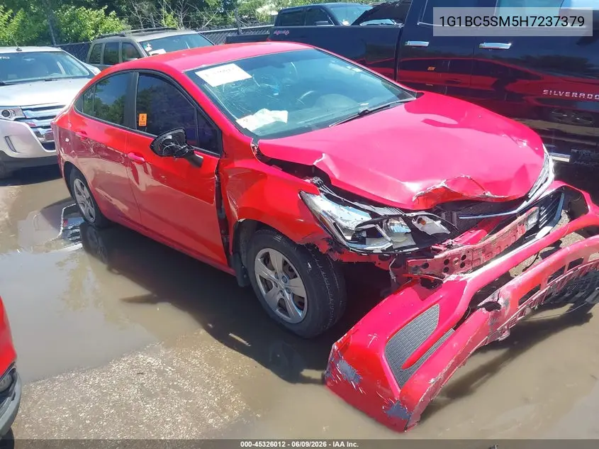 2017 Chevrolet Cruze Ls Auto VIN: 1G1BC5SM5H7237379 Lot: 45326012