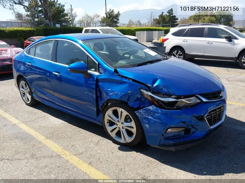 2017 Chevrolet Cruze Premier Auto VIN: 1G1BF5SM3H7122156 Lot: 45598255