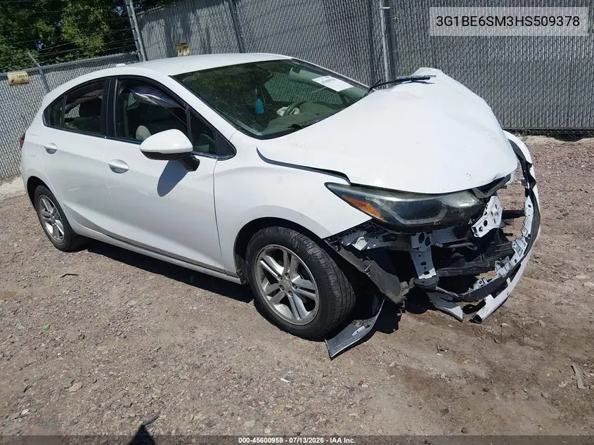 2017 Chevrolet Cruze Lt Auto VIN: 3G1BE6SM3HS509378 Lot: 45600958