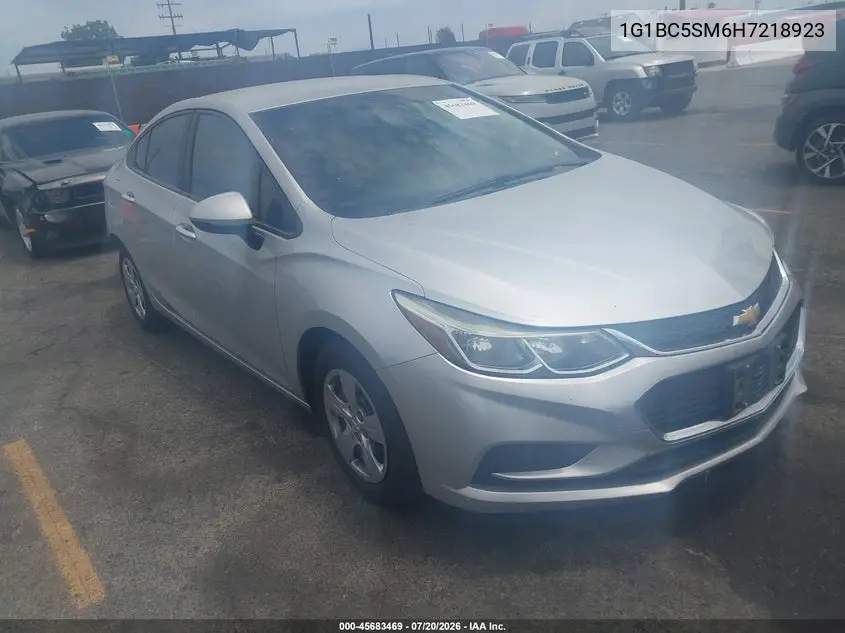 2017 Chevrolet Cruze Ls Auto VIN: 1G1BC5SM6H7218923 Lot: 45683469