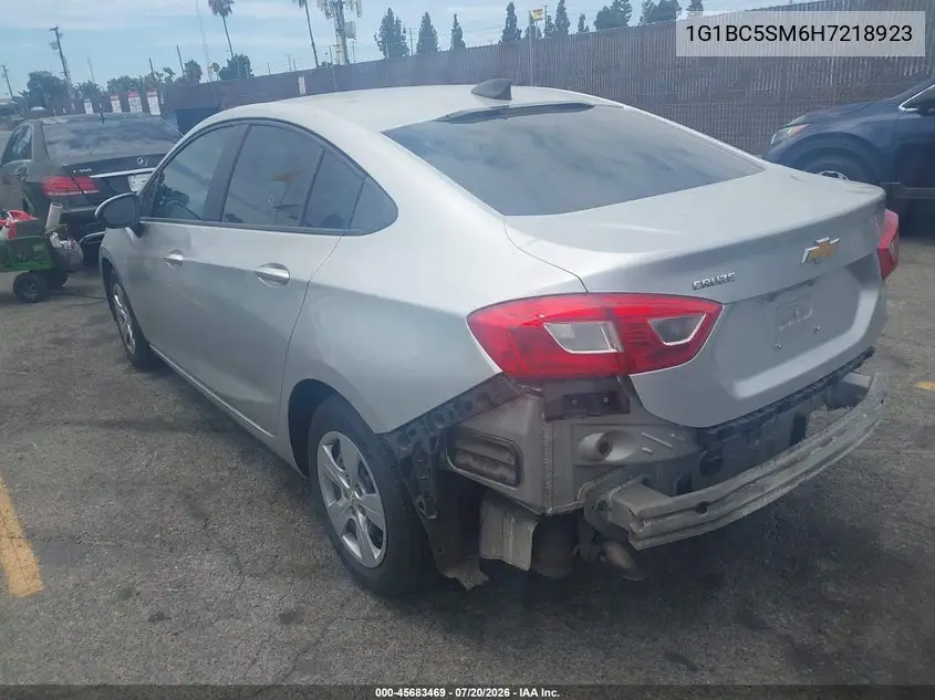 2017 Chevrolet Cruze Ls Auto VIN: 1G1BC5SM6H7218923 Lot: 45683469