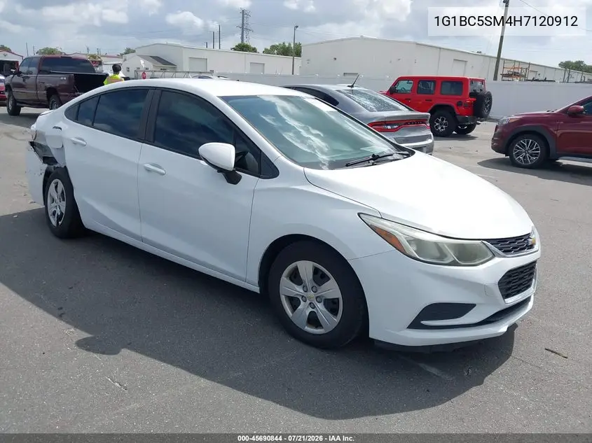 2017 Chevrolet Cruze Ls Auto VIN: 1G1BC5SM4H7120912 Lot: 45690844