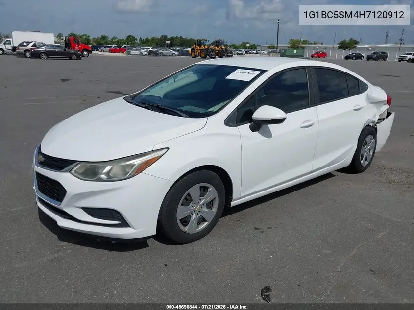 2017 Chevrolet Cruze Ls Auto VIN: 1G1BC5SM4H7120912 Lot: 45690844